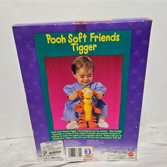 NEW VINTAGE 90s Pooh soft friends Tigger plush stuffed animal Mattel - Picture 5 of 10